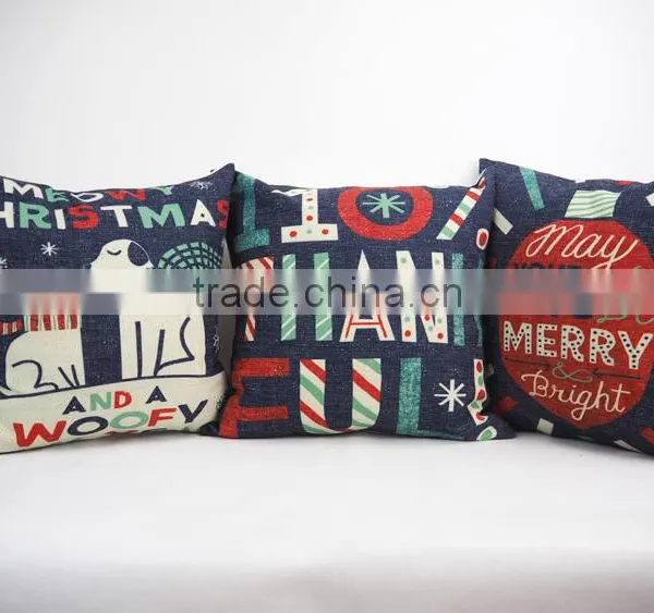 Custom Christmas Digital Design Cushion Covers Square Pillow Cover 16*16