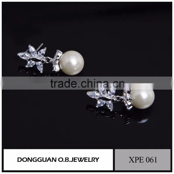 Fashion Imitation Pearl Earring Design Wholesale Charms Jewelry/Stud Earring With Pin photo-2