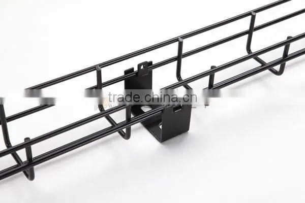 Powder Coated Mesh Grid Steel Hanging Cable Tray CE RoHS SGS / Wire Mesh Cable Tray photo-3