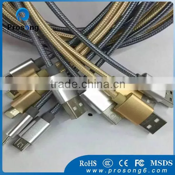 Hot Sale Charging USB Data Cable 2 in 1 Metal Cable photo-3