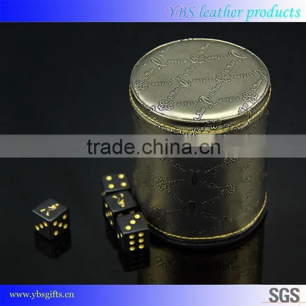 Manufacturer Direct High-grade PU Custom Leather Dice Cup With Dices photo-3