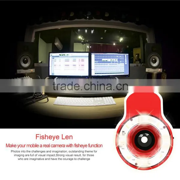 4 in 1 Fisheyes Lens Led Flash Fill in Night Light, for Iphone External Led Flash Light photo-6