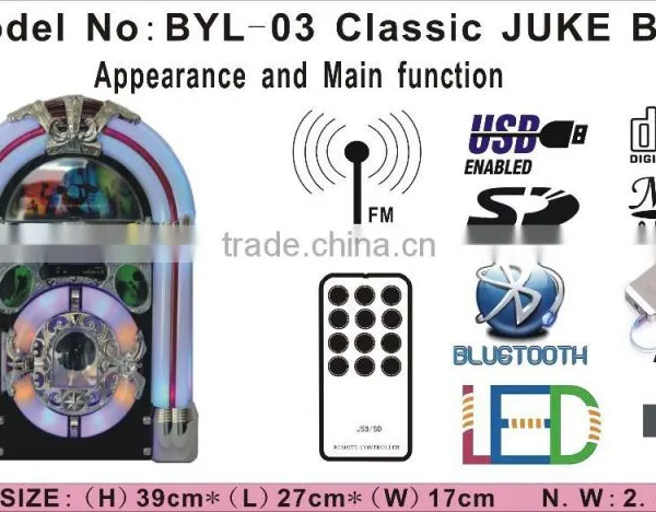 Mini Jukebox with bluetooth and CD player