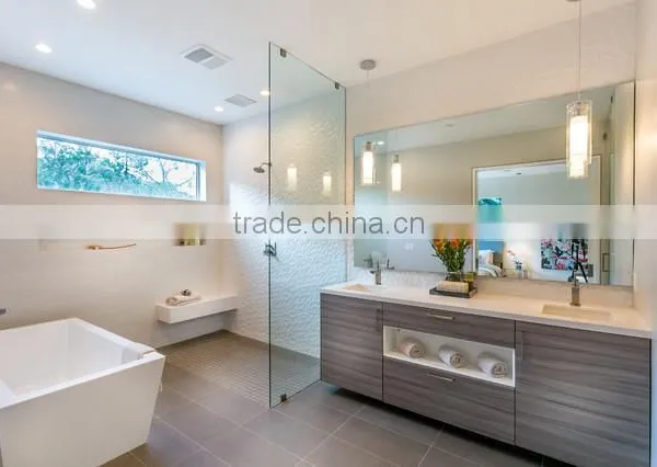 Modular European Style Melamine Bathroom Set Led Cabinet Light photo-3