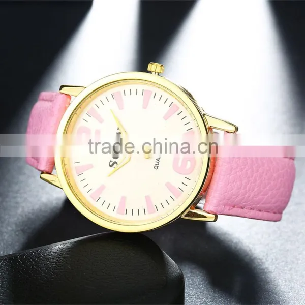 Hot Pink Wristwatch Fashion Women Watch photo-3