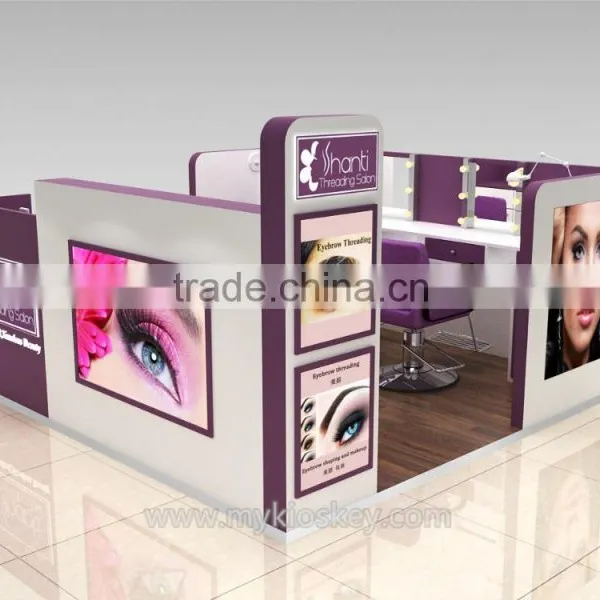 Eyebrow kiosk for mall shopping center customize and design
