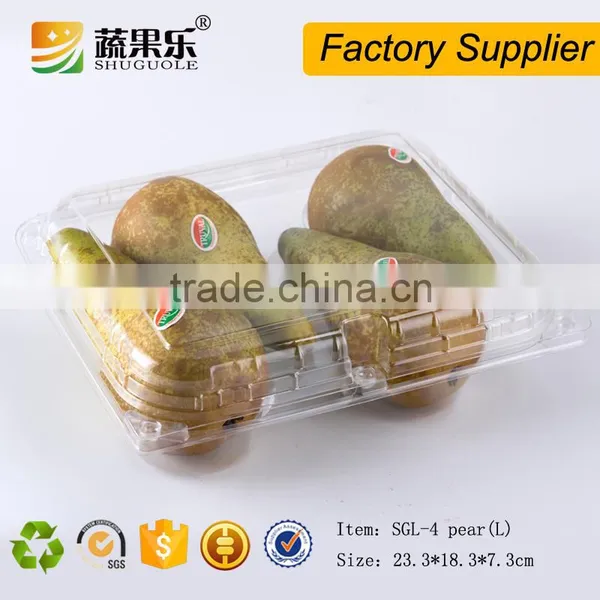 Plastic Transparent Pear Box With 4 Cells photo-2
