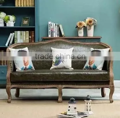 Carved Wood Frame and Leather Sofa Sets 2016 photo-2