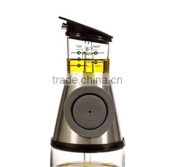 Oil-Vinegar Bottle/Dispenser With Measured Top for Controlled Pouring photo-3