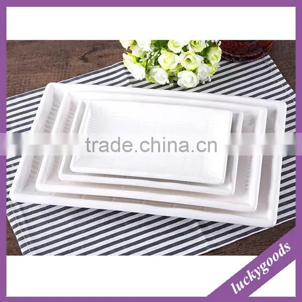 Blank Round Melamine Plate White Dinner Plate Flat Plate for Hotel photo-2
