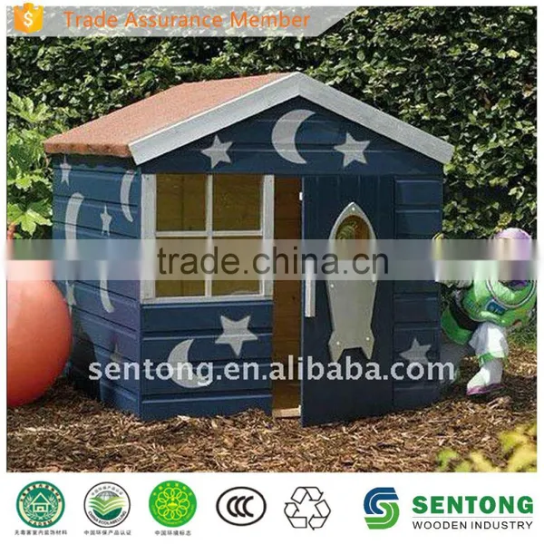 Star and Moon Wooden Playhouse Outdoor Playhouse