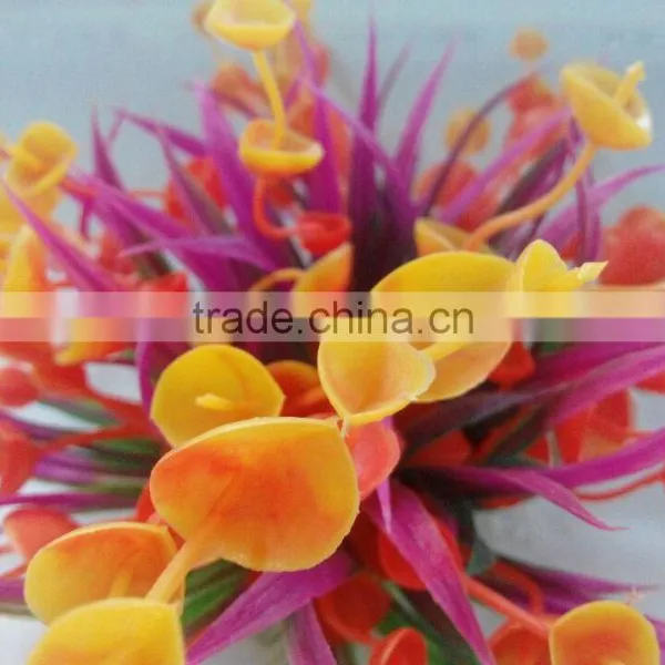 Factory Wholesale High Quality Fish Tank Colorful Special Aquatic Design Aquarium Plastic Plant Decoration photo-3