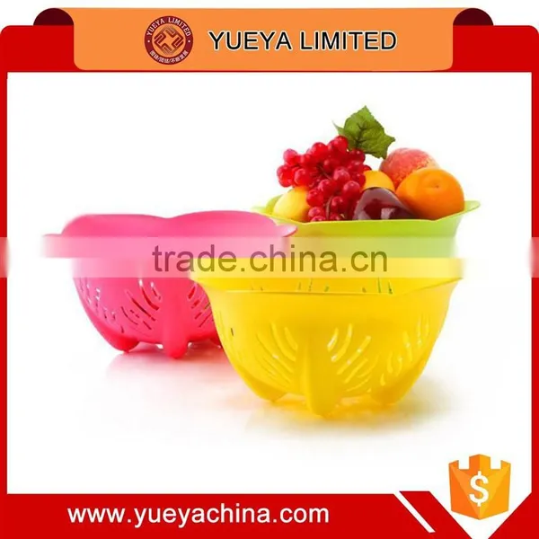 Candy Colors Flower Shaped Fruit Basket Kitchen Vegetable Basket Strainer photo-4