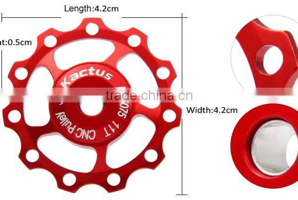 Kactus Cycling MTB Guide Roller Wheel Rear Derailleur Pulley Alluminum Alloy CNC 11T for SHIMANO SRAM photo-6