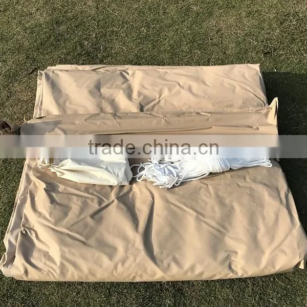 Beige Color Customized Tulip Bell Tents Camping Cotton Canvas Bell Tent photo-3