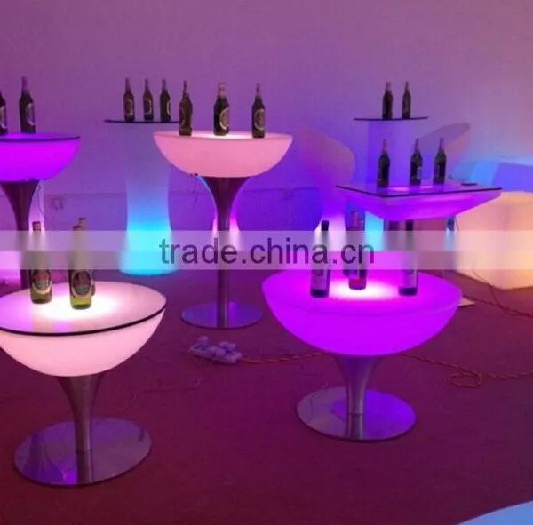 60CM LED Remote Halfmoon Table/ Hot Sell LED Rechargeable Halfmoon Coffee Table/LED Outdoor Lawn Halfmoon Cocktail Table photo-6