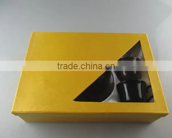 Hot Sale Colorful Porcelain Coffee Cup Set, High Quanlity Ceramic Glaze Cup and Saucer With Gift Box photo-2
