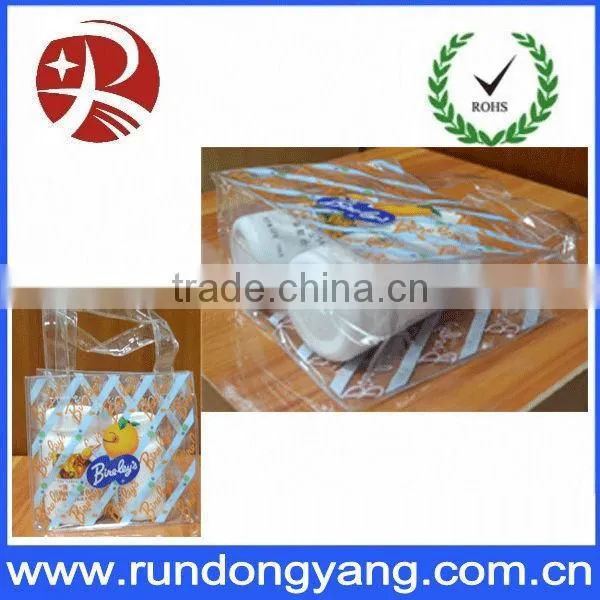 snap button clear pvc bag