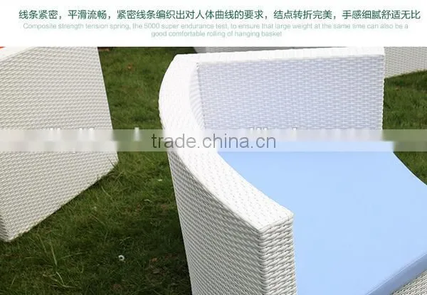 White PE Rattan Half Round Outdoor Sofa Set for Wedding Party Events LQ-A612 photo-2