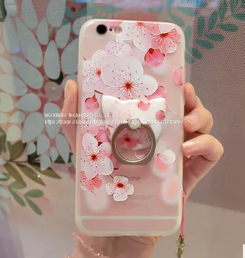 Pretty Cell Phone Case Cover Soft Tpu Silicone Mobile Phone Cases for IPhone7/7Plus/6/6s/6plus/6splus With Ring Holder photo-2