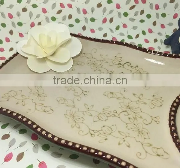 Daily Use Hand-painted Stocked Porcelain Dinner Plates High Quality Porcelain Plate photo-3