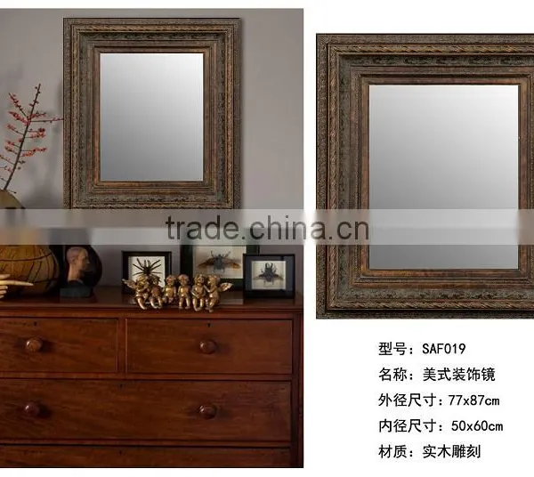 Hand Carved Decorative Wood Mirror Frame photo-5
