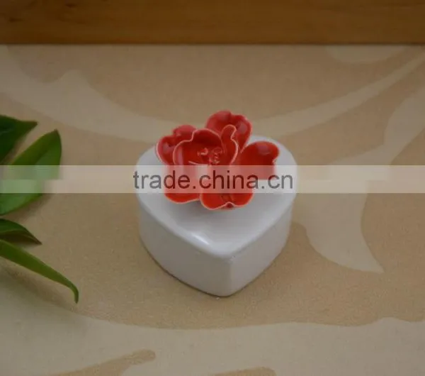 New Style Ceramic Jewel Box & Ceramic Trinket Box With Flower Shape photo-4