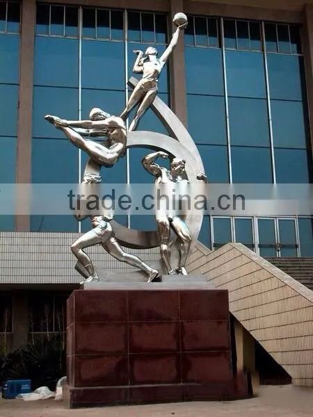 Life Size Miror Finishing Stainless Steel Music Man Guitars Sculpture for Sale photo-4