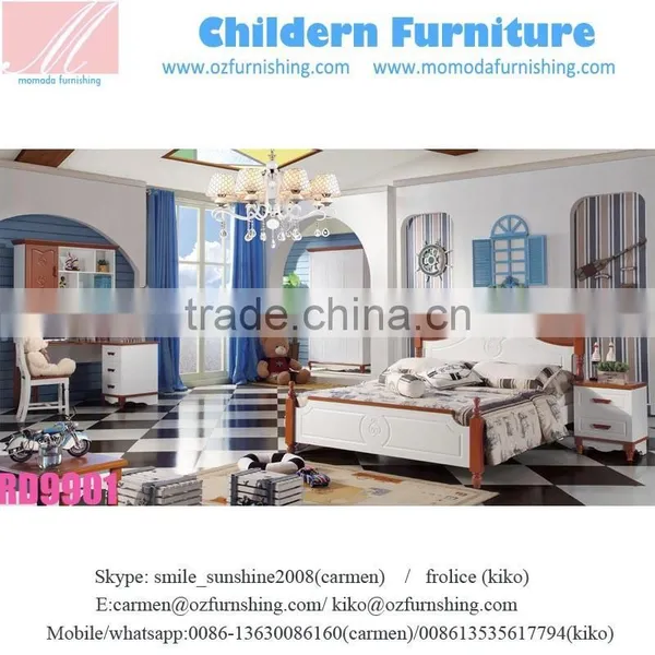 RD9907 Hot Sale 2017classic Brown N White Traditional Matching Bedroom Cheap Home Furniture Queen Size King Size Bedroom Set photo-6