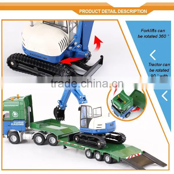 Hot Sale 1:50 Metal Toy Truck and Trailer With EN71,trailer Truck From China ZDC185232 photo-3