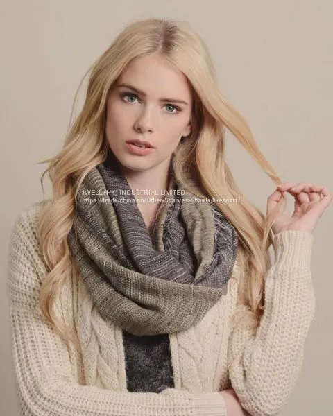 Soft Lightweight Spring Autumn Infinity Loop Circle Scarf Factory photo-4