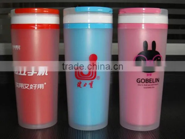Oem Cheap 300ml Portable Double Layer Plastic Space Drinking Water Bottle Cup as Seen on tv photo-2