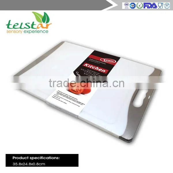 2-Piece Dishwasher Safe Plastic Cutting Board Set With Non-Slip Feet and Deep Drip Juice Groove photo-4