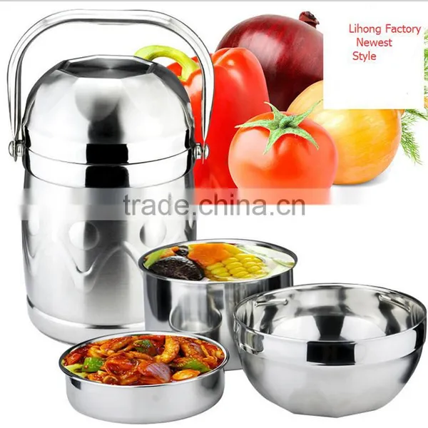 Detachable School&Office Use Lunch Box With Handle Office Use Stainless Steel Food Box photo-5