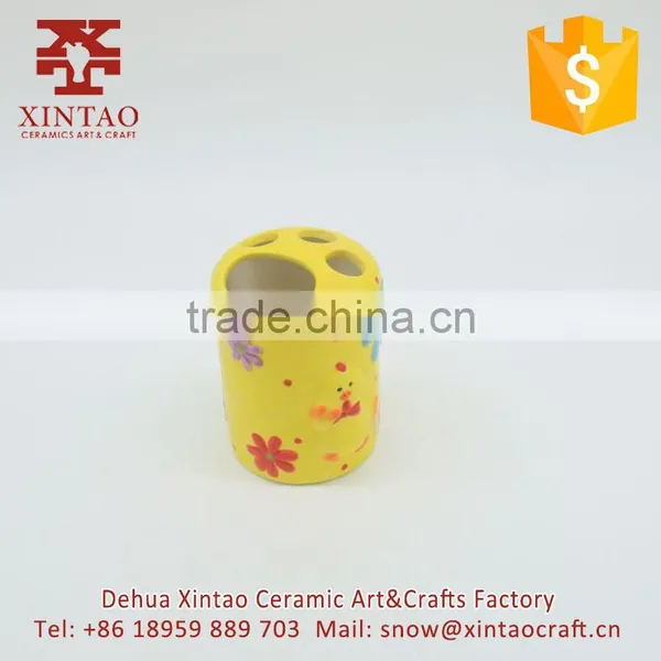 High Quality Brushed Holder /cock Shaped With Flower Printing Teethbrush Holder photo-2