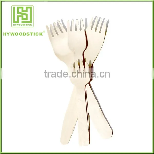 Custom Printing Logo Disposable Wooden Chip Forks photo-2