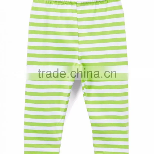 Capri Yoga Pants Green & White Stripe Girls Capri Pants High Quality Women Designer Capri Pants photo-3