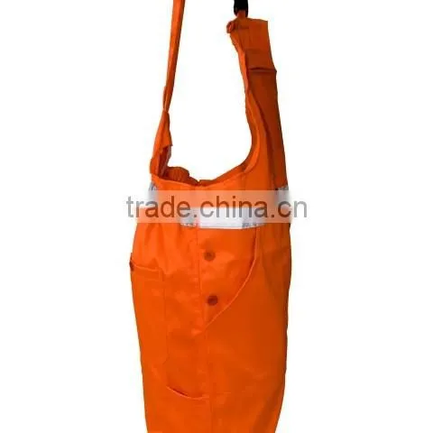 Hi Vis Poly Cotton Bib Trousers Workwear photo-2
