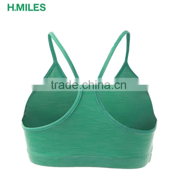 OEM Cheap Sexy Breathable Quick Dry Gym Strappy Sports Bra photo-2