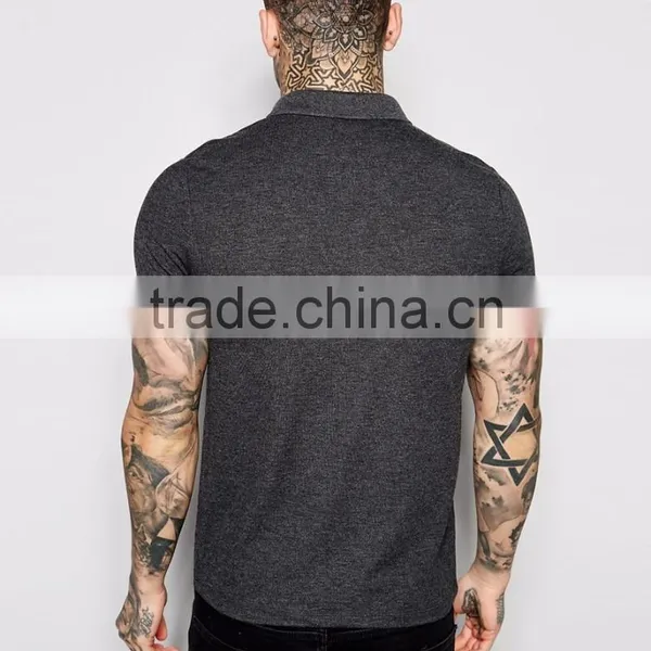 100% Cotton Yarn Dyed Men's Muscle Polo Shirt With Embroidery Design In Your Own Style Men's Short Sleeve Polo Shirts Stretch-Co photo-4