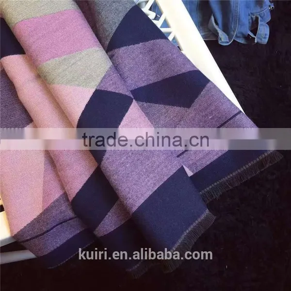 Winter Brand Women's Cashmere Scarf Plaid Oversized Double Faced Plaid Multifunction Thicken Warm Cape Shawl photo-3