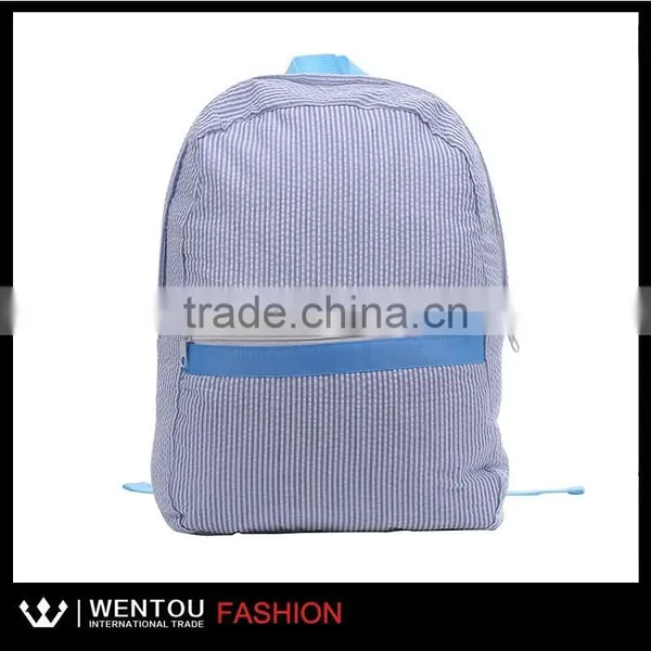 wholesale striped fashion toddler seersucker school bag