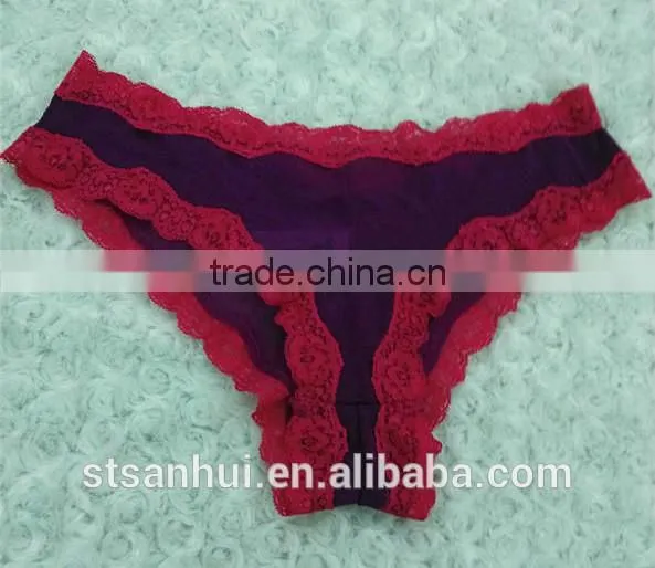 2017 Sexy Hot Selling Transparent Panty With Lace Ladies Panty Brand Names photo-3