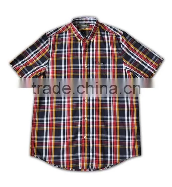 2015 Hot Sell Wholesale High Quality Red and Black Color Flannel Shirts Men photo-5