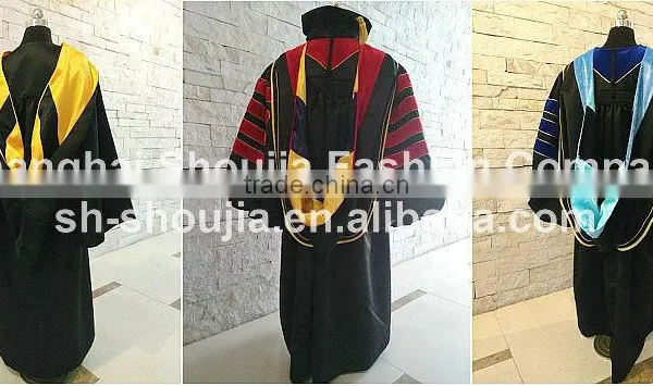 Wholesale Good Quality Deluxe University Graduation Gowns and Caps With Hoods photo-6