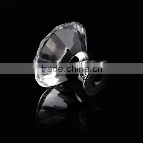 2017 Hot Sale 10 Pcs/Pack 30mm Diamond Shape Crystal Glass Drawer Cabinet Knobs Pull Handles Door Wardrobe Hardware Accessories photo-4