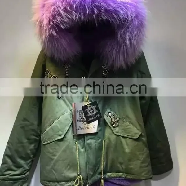 Guangzhou MeiFng 2017 New Style Mulity Color Fur Coat Women Winter Fur Coats photo-5