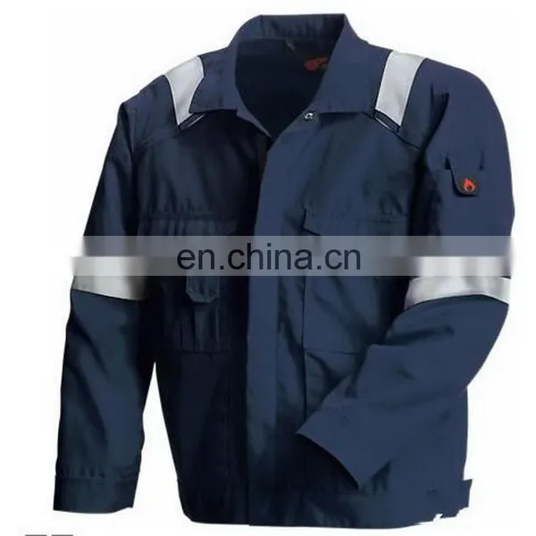 OEM New Style 100%cotton Mens Fire Retardant Work Jacket for Industrial photo-5