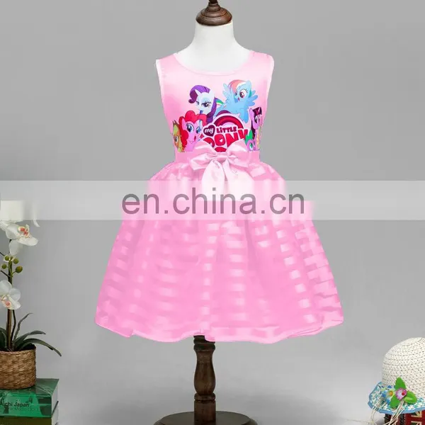 2016 Frozen Elsa Girl Party Dress , The New Children Dress Roses Frozen Elsa ANNA Dress Cartoon Pony BOLI Pony 27312 photo-2
