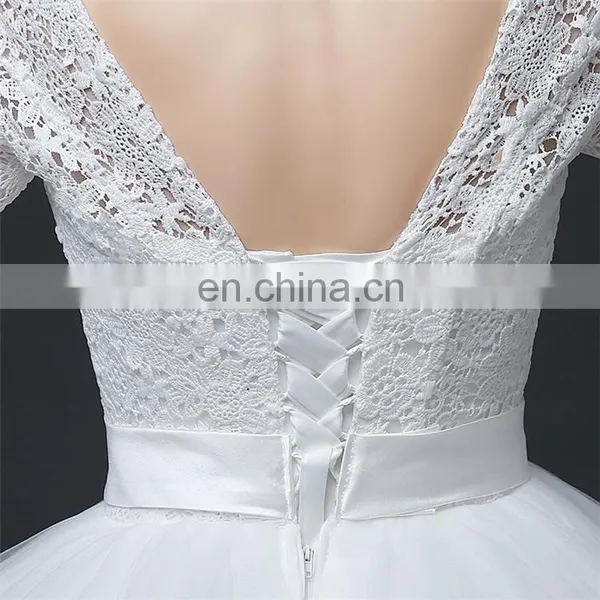 HS1633 2017 Sweetheart Embroidered Luxury Long Sleeve Bridal Gown Chic Wedding Dresses photo-6